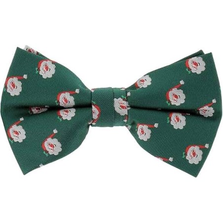 Bowtie - Green w. Santa's face