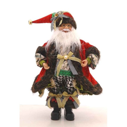 45cm Standing red green Santa