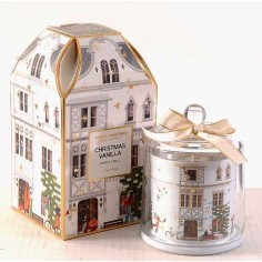 140gr Christmas vanila soy mix scented candle w/box 8% frag