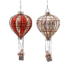 14cm Glass air balloon orn