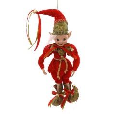 40cm Red green elf