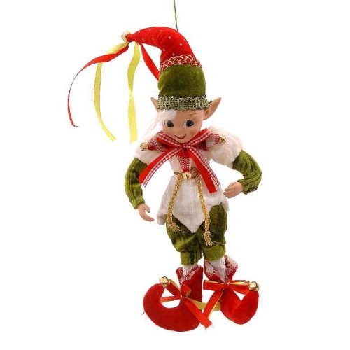 40cm Red green white elf
