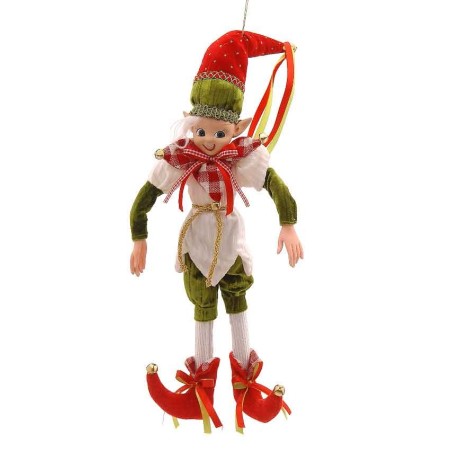 51cm Red green white elf