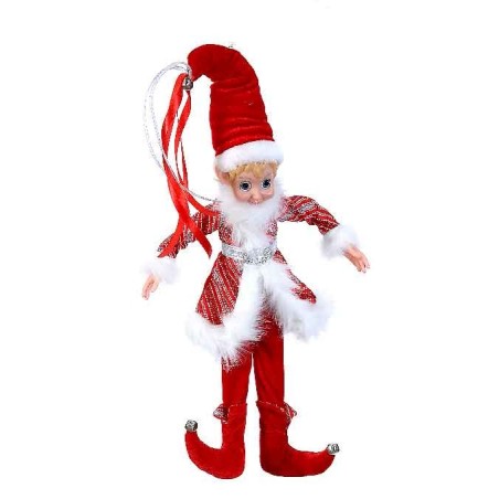 56cm Red/white big eye elf