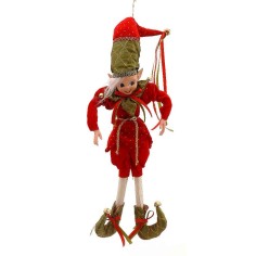 66cm Red green elf