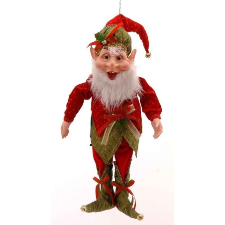 91cm Red green fat elf