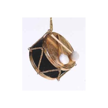 11cm Black/gold drum ornament