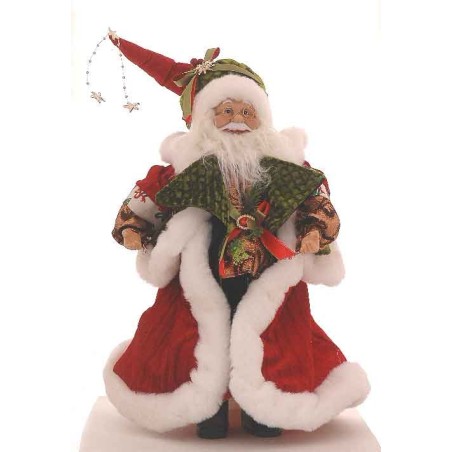 45,7cm Red & green standing Santa Claus
