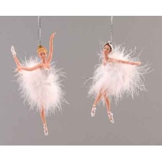19cm Plastic white ballerina