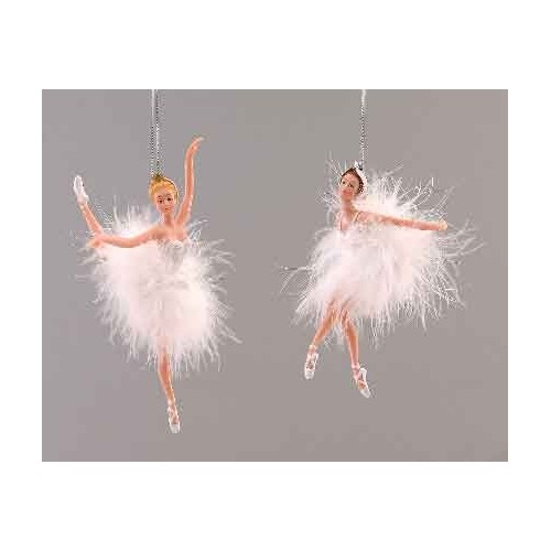 19cm Plastic white ballerina