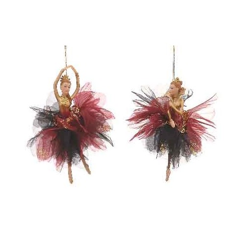 15,20cm burgundy ballerina ornament