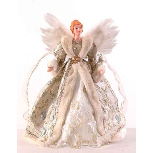 41cm Light blue PVC tree top angel
