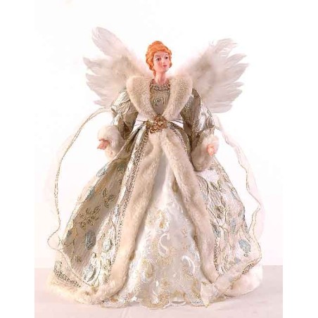 41cm Light blue PVC tree top angel