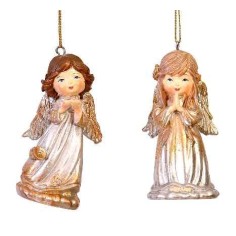 8cm Polyresin hanging gold angel girls