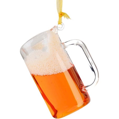 2.75"GLASS BEER W/WORDS ORN 3/ASSTD