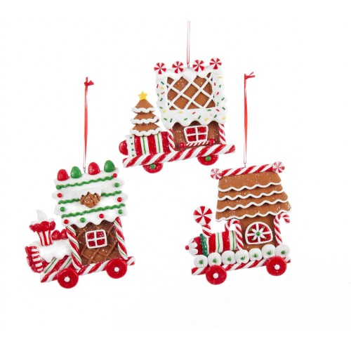 4"claydough gingerbread flat train