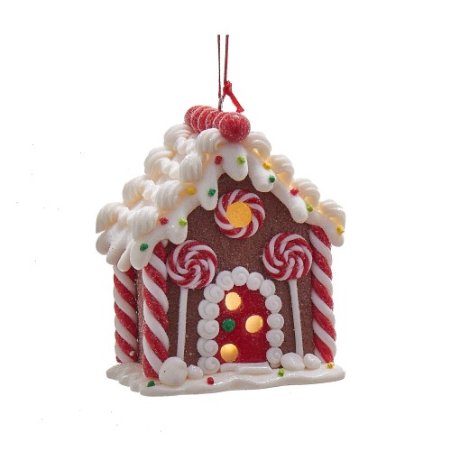 3.5"claydough gingerbread led house