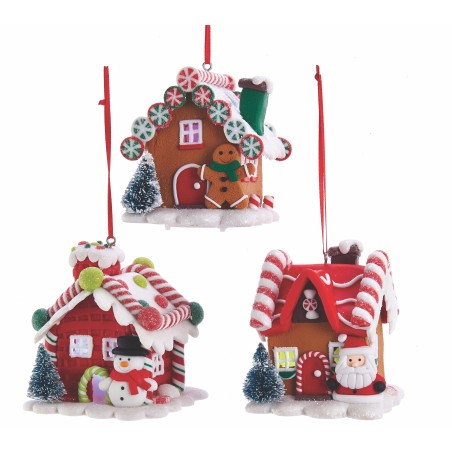 Caydough gingerbread house w/led l