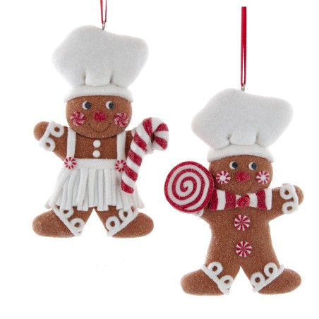 4.5"claydough gingerbread chef orn
