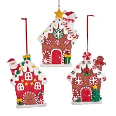 5"claydough gngrbrd house orn 3/a