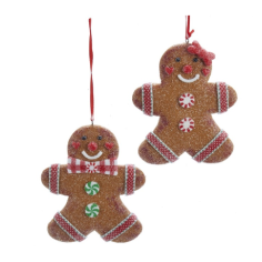 Claydough gingerbread man orn 2/a