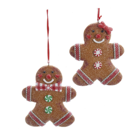 Claydough gingerbread man orn 2/a