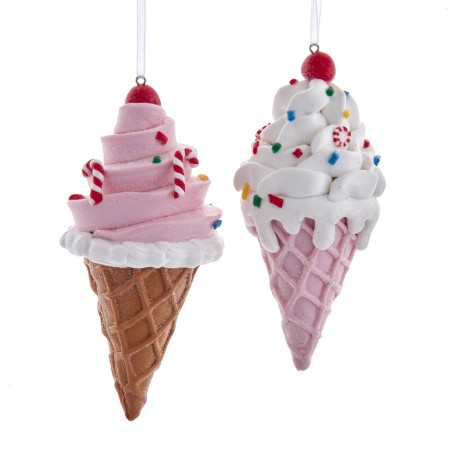 4.5"claydough ice cream cone orn 2/a