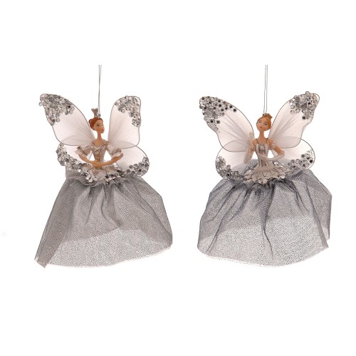 20cm Polyresin ballerina w/wings