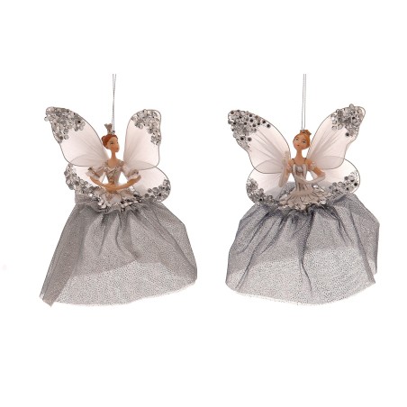 20cm Polyresin ballerina w/wings