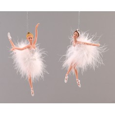 19cm Plastic white ballerina