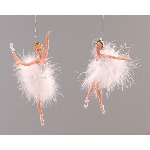 19cm Plastic white ballerina
