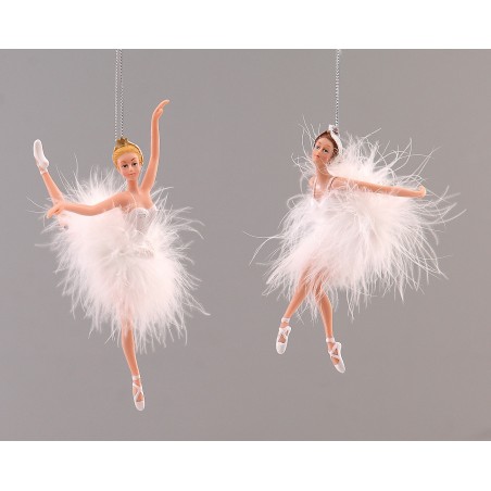 19cm Plastic white ballerina