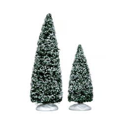 Snowy Juniper Tree, Medium & Small, Set Of 2