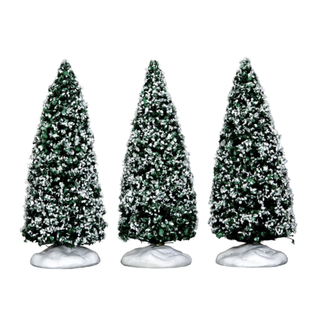 Snowy Juniper Tree, Small, Set Of 3